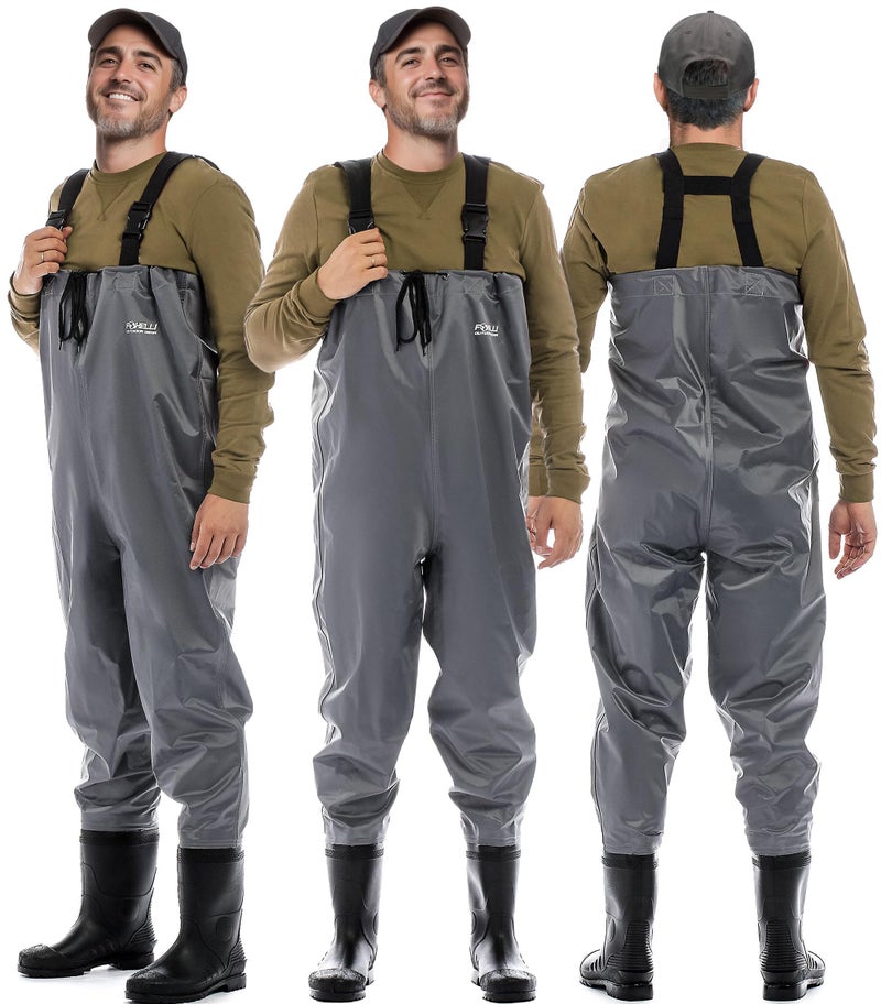 Foxelli Chest Waders - 2-ply Nylon/PVC Waterproof Lightweight Fishing Waders for Men & Women with Boots - Image 2